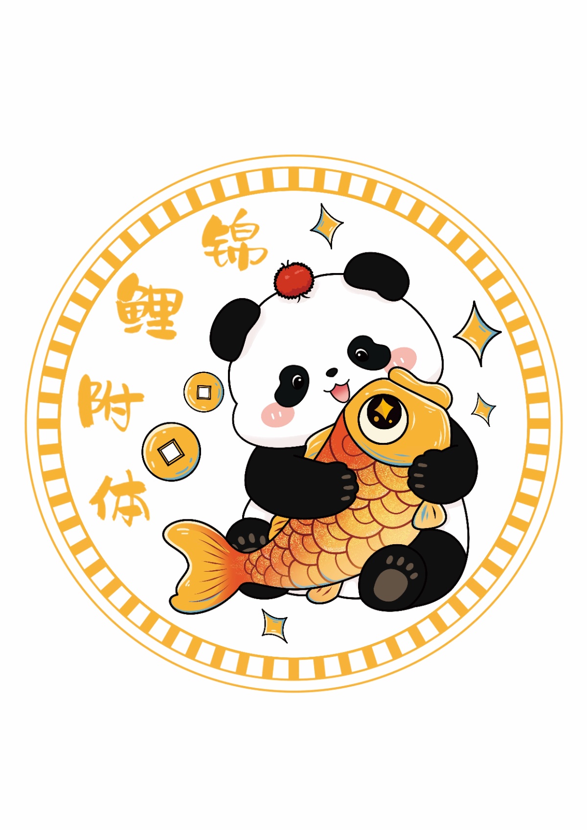 杯垫-锦鲤附体