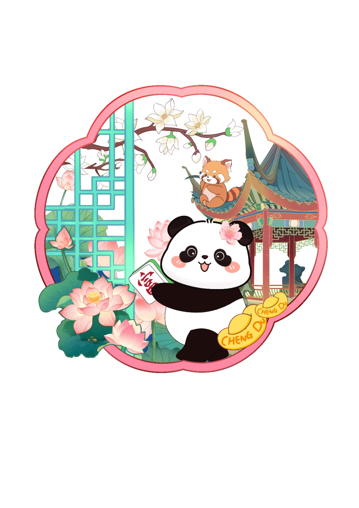 窗叶熊猫 兰亭